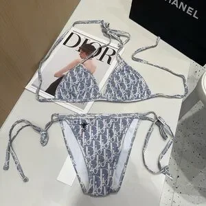 Dior Monogram Bikini in Blue and White
